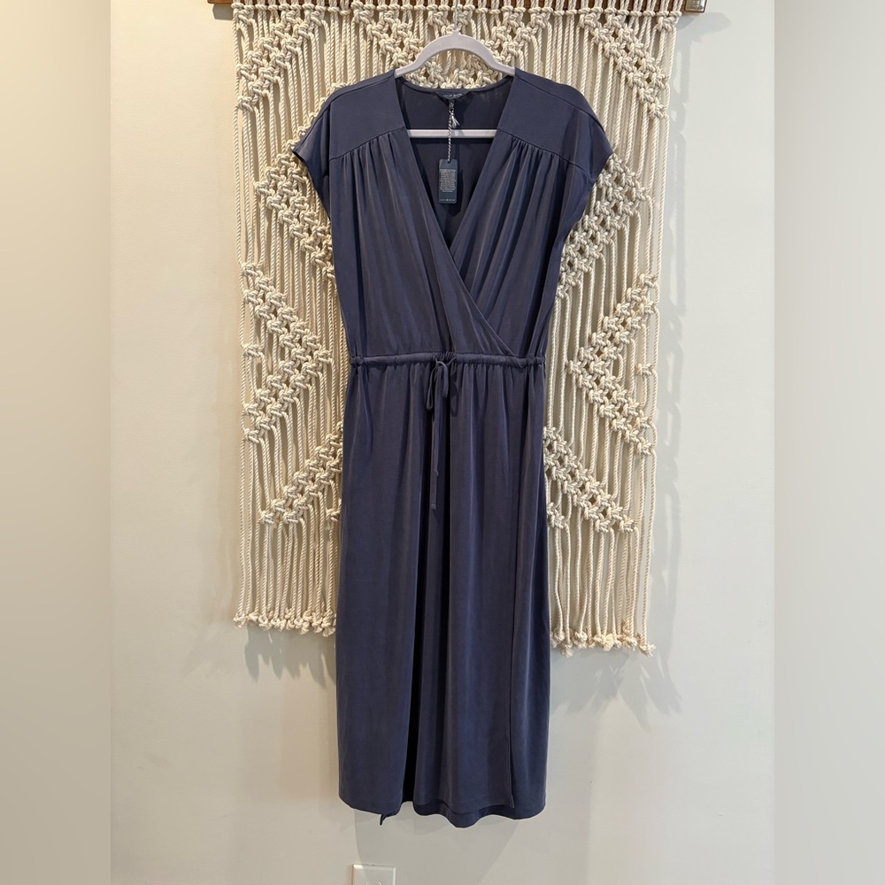Lucky brand sandwash midi dress in steel blue. Size medium.